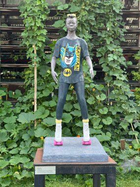 LONG ISLAND NITY - 24 AUG: New York, Queens 'teki Long Island City' deki Socrates Heykel Parkı, 24 Ağustos 2024 'te görüldüğü gibi.