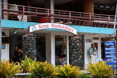 KAILUA KONA HI - 14 AUG: Kailua Kona 'da Büyük Ada' da Kona Pazarı, 14 Ağustos 2025 'te görüldüğü gibi.