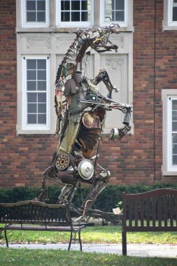 Al Wadzinski tarafından Red Wing, Minnesota 'da bulunan Bucephalus heykeli, 15 Eylül 2025' te görüldü..