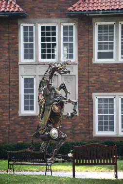 Al Wadzinski tarafından Red Wing, Minnesota 'da bulunan Bucephalus heykeli, 15 Eylül 2025' te görüldü..