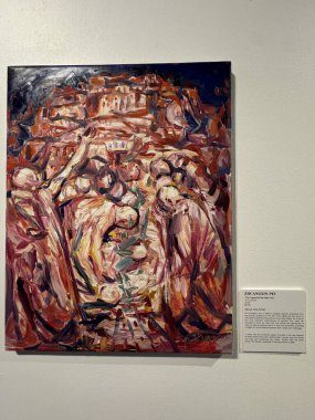 Long Island Şehri, New York, New York 'ta 8 Eylül 2024' te Himalaya Thangka ve Çağdaş Sanat Sergisi 'nde görüldüğü gibi 8: 84 bin bir soru..