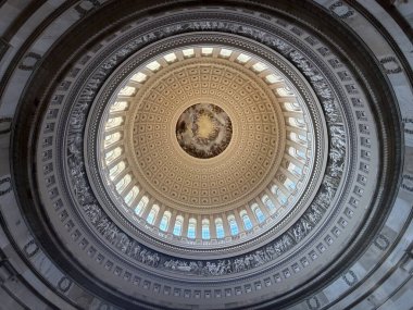 WASHINGTON DC - 4 Temmuz 2025 'te Washington DC' deki ABD Kongresi Ziyaretçi Merkezi 'nde Rotunda' da sergiler.