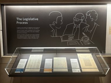 WASHINGTON DC - 4 Temmuz 2025 'te Washington' daki ABD Kongre Ziyaretçi Merkezi 'nde müze sergisi.