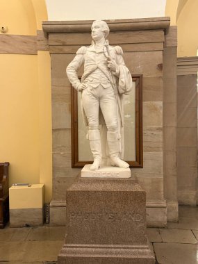 WASHINGTON DC - 4 Temmuz 2025 'te Washington DC' deki ABD Kongre Ziyaretçi Merkezi 'nde Ulusal Heykel Salonu.