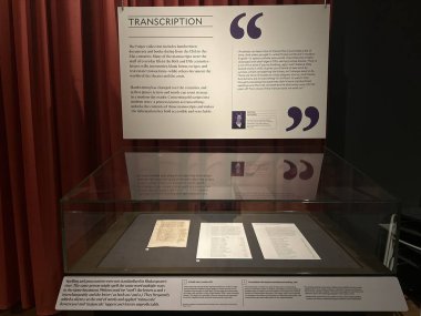 WASHINGTON DC - 5 Temmuz 2025 'te Washington' daki Folger Shakespeare Kütüphanesi 'nde sergi.