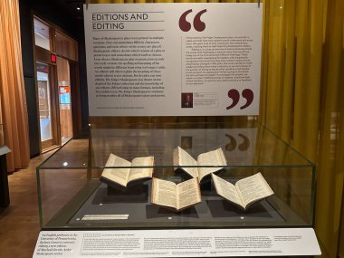 WASHINGTON DC - 5 Temmuz 2025 'te Washington' daki Folger Shakespeare Kütüphanesi 'nde sergi.