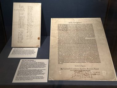 WASHINGTON DC - 5 Temmuz 2025 'te Washington' daki Folger Shakespeare Kütüphanesi 'nde sergi.