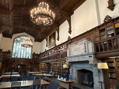 WASHINGTON DC - 5 Temmuz 2025 'te Washington' da Folger Shakespeare Kütüphanesi 'nde görülen okuma odası.