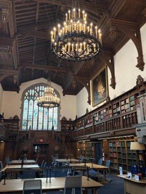 WASHINGTON DC - 5 Temmuz 2025 'te Washington' da Folger Shakespeare Kütüphanesi 'nde görülen okuma odası.