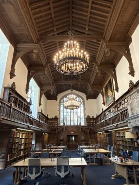 WASHINGTON DC - 5 Temmuz 2025 'te Washington' da Folger Shakespeare Kütüphanesi 'nde görülen okuma odası.