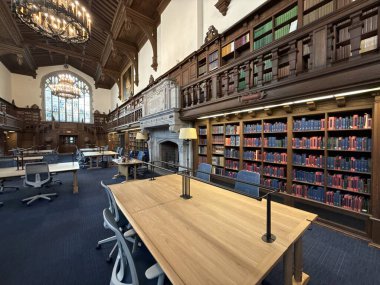 WASHINGTON DC - 5 Temmuz 2025 'te Washington' da Folger Shakespeare Kütüphanesi 'nde görülen okuma odası.