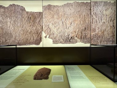 WASHINGTON DC - 5 Temmuz 2025 'te Washington DC' deki İncil Müzesi 'nde İncil Tarihi sergisi.