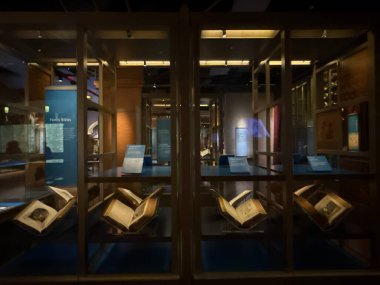 WASHINGTON DC - 5 Temmuz 2025 'te Washington DC' deki İncil Müzesi 'nde İncil Tarihi sergisi.