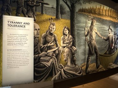 WASHINGTON DC - 5 Temmuz 2025 'te Washington DC' deki İncil Müzesi 'nde İncil' in Etkisi sergisi.