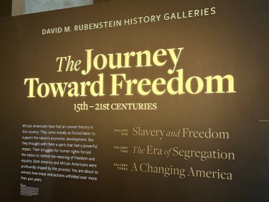 WASHINGTON DC - 5 Temmuz 2025 'te Washington DC' deki Ulusal Afro-Amerikan Tarih ve Kültür Müzesi 'nde (NMAAHC) sergi.