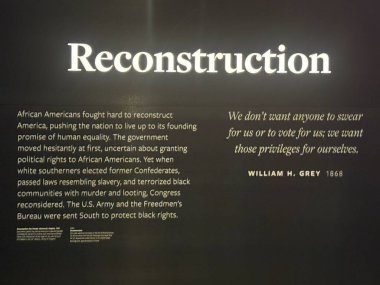 WASHINGTON DC - 5 Temmuz 2025 'te Washington DC' deki Ulusal Afro-Amerikan Tarih ve Kültür Müzesi 'nde (NMAAHC) sergi.