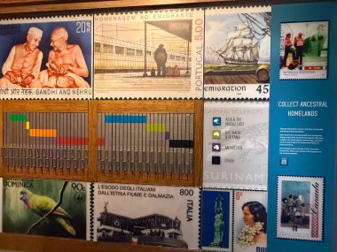 WASHINGTON DC - 5 Temmuz 2025 'te Washington DC' deki Ulusal Posta Müzesinde sergi.