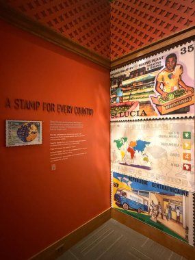 WASHINGTON DC - 5 Temmuz 2025 'te Washington DC' deki Ulusal Posta Müzesinde sergi.