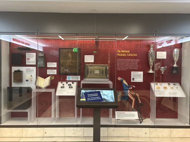 WASHINGTON DC - 5 Temmuz 2025 'te Washington DC' deki Ulusal Posta Müzesinde sergi.