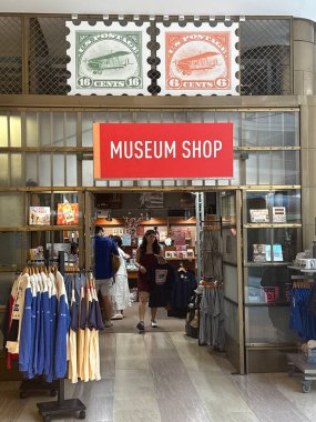 WASHINGTON DC - 5 Temmuz 2025 'te Washington DC' deki Ulusal Posta Müzesinde sergi.