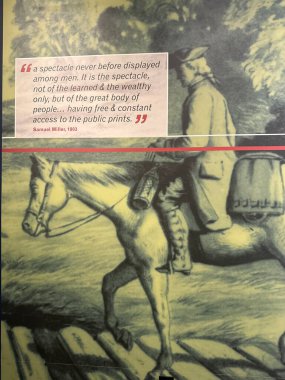 WASHINGTON DC - 5 Temmuz 2025 'te Washington DC' deki Ulusal Posta Müzesinde sergi.