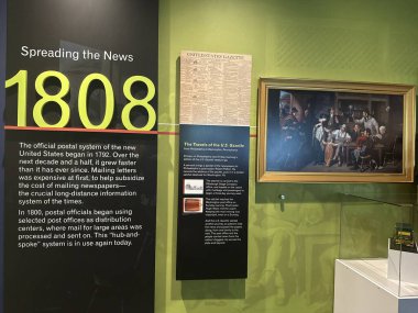 WASHINGTON DC - 5 Temmuz 2025 'te Washington DC' deki Ulusal Posta Müzesinde sergi.