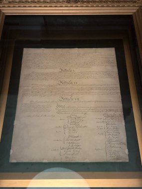 WASHINGTON DC - 6 Temmuz 2025 'te Washington DC' deki ABD Arşivlerindeki Kurucu Belgeler.