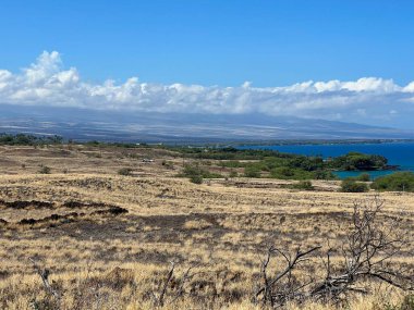 Hawaii 'deki Büyük Ada' dan Kohala Coast 'un görüntüsü.