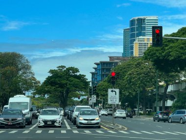 HONOLULU HI - 23 AUG: Hawaii, Oahu adasında Waikiki civarında, 23 Ağustos 2022 'de görüldüğü gibi.