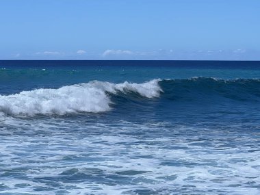 Hawaii, Oahu adasındaki Waianae 'deki Keaau Beach Park' tan görüntü