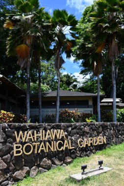 WAHIAWA HI - 21 AUG Wahiawa Botanik Bahçesi Hawaii 'deki Oahu adasında, 21 Ağustos 2022' de görüldüğü gibi.