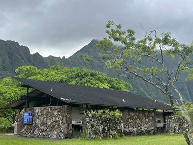 OAHU HI - 25 Ağustos 2022 'de Hawaii' deki Oahu adasında Hoomaluhia Botanik Bahçesi 'nde görüldü..
