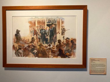 SCOTTSDALE AZ - 25 Kasım 2025 'te Scottsdale, Arizona' daki Scottsdales Müzesi 'nde Batı Ruhu' nda sergi.