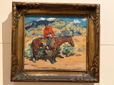 SCOTTSDALE AZ - 25 Kasım 2025 'te Scottsdale, Arizona' daki Scottsdales Müzesi 'nde Batı Ruhu' nda sergi.