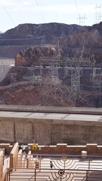 Hoover Dam op de grens tussen Nevada en Arizona — Stockfoto