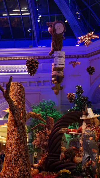 Decoração da temporada de outono no Bellagio Hotel Conservatory & Botanical Gardens em Las Vegas — Fotografia de Stock