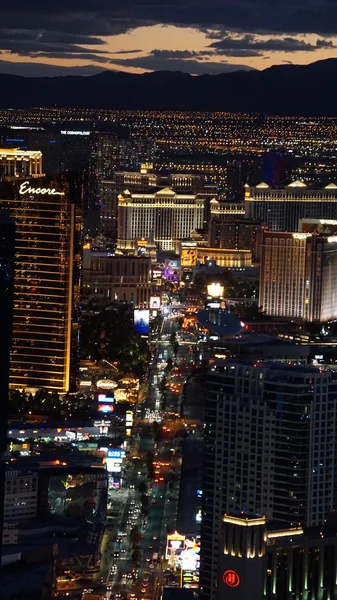 Nacht uitzicht vanaf de Stratosphere Tower in Las Vegas, Nevada — Stockfoto