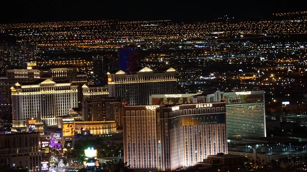 Nacht uitzicht vanaf de Stratosphere Tower in Las Vegas, Nevada — Stockfoto