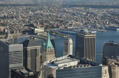 New York'ta bir Dünya Ticaret Merkezi gözlem güverteden görünümü