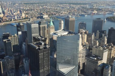 New York'ta bir Dünya Ticaret Merkezi gözlem güverteden görünümü