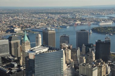 New York'ta bir Dünya Ticaret Merkezi gözlem güverteden görünümü