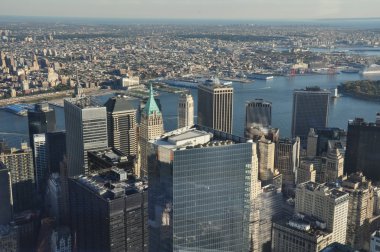 New York'ta bir Dünya Ticaret Merkezi gözlem güverteden görünümü
