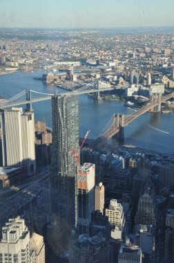 New York'ta bir Dünya Ticaret Merkezi gözlem güverteden görünümü