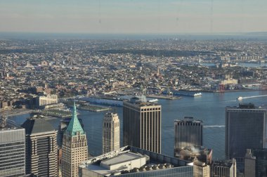 New York'ta bir Dünya Ticaret Merkezi gözlem güverteden görünümü