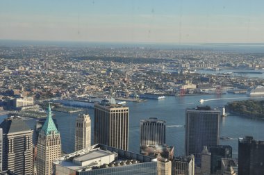 New York'ta bir Dünya Ticaret Merkezi gözlem güverteden görünümü