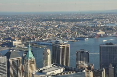 New York'ta bir Dünya Ticaret Merkezi gözlem güverteden görünümü