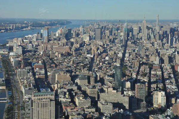 Widok z tarasu widokowego One World Trade Center w Nowym Jorku — Zdjęcie stockowe