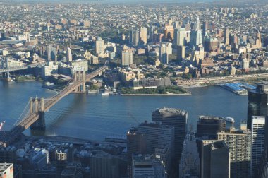 New York'ta bir Dünya Ticaret Merkezi gözlem güverteden görünümü