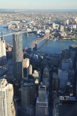 New York'ta bir Dünya Ticaret Merkezi gözlem güverteden görünümü