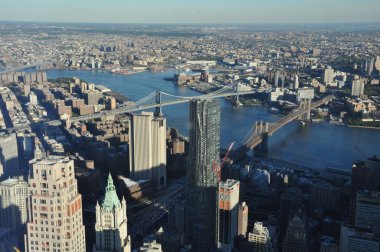 New York'ta bir Dünya Ticaret Merkezi gözlem güverteden görünümü
